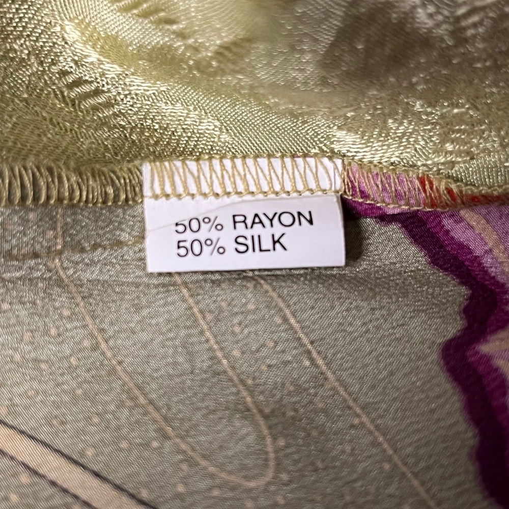 Vintage Sterling Styles Silk Mixed Media Kimono Jacket Frog Closure - Picture 7 of 7